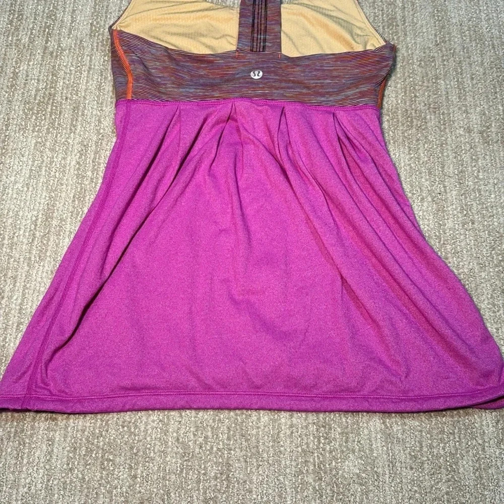 Lululemon Womens Size 4 Ultra Violet Racerback Tank Top Heathered Performance - Picture 10 of 13
